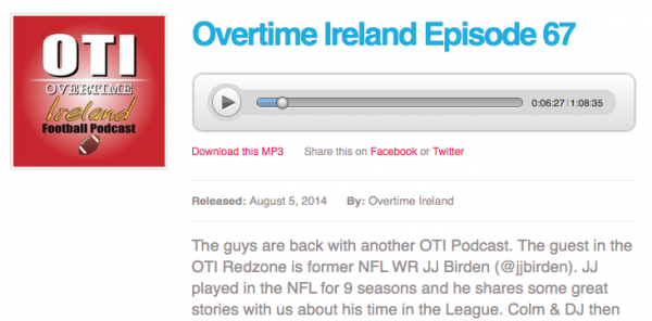 JJ Birden on Overtime Ireland Episode 67